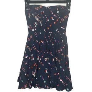 Rebecca Taylor Silk‎ Strapless Dress Navy